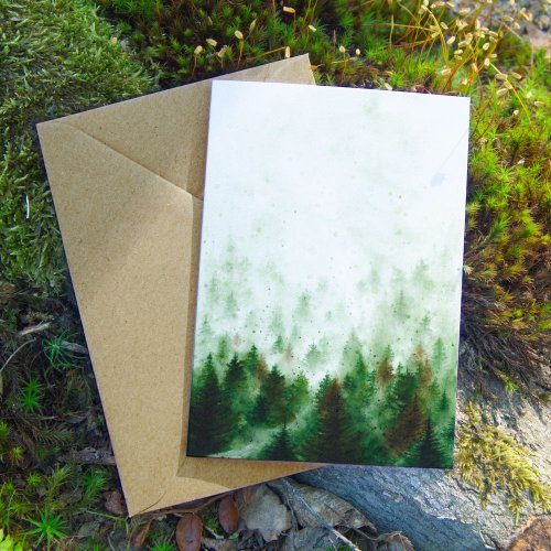 Přání Les v mlze - Typ: Přání s obálkou