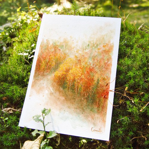 Plakát Podzimní les - Formát: A5